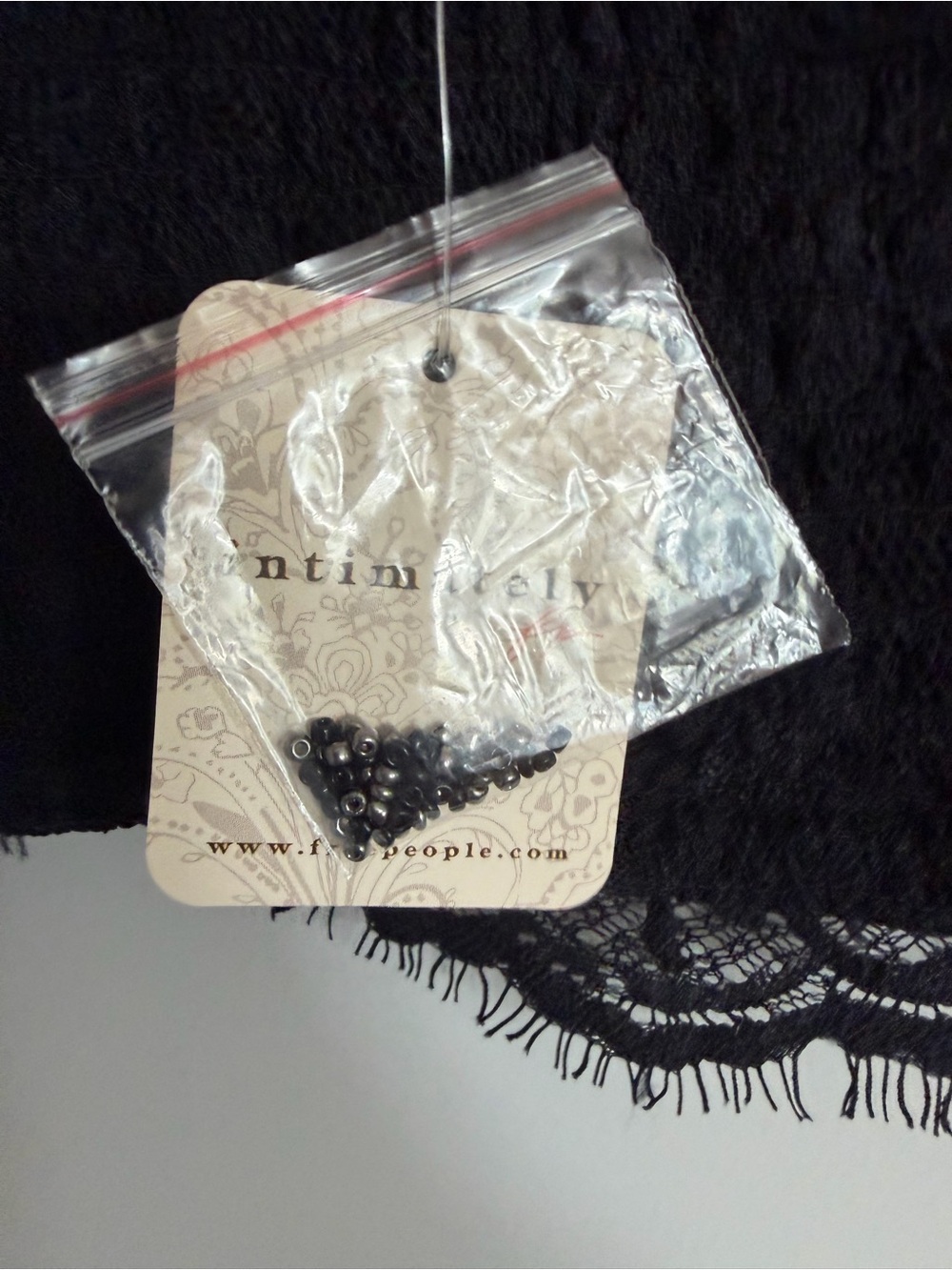 Free People Black Lace Long-Sleeve Crop - Picture 4 of 4